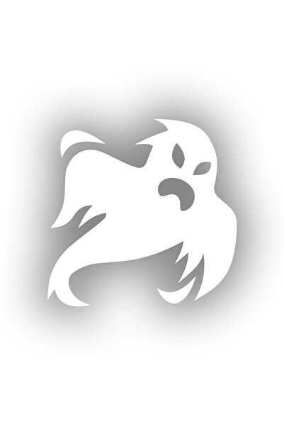 Reysa Tasarım ملصق شبح 17x17 سم أبيض