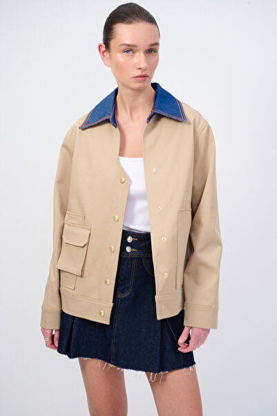 Love My Body Moda Tutkusu Cep Detaylı Trenkçkot