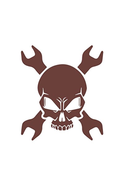 Reysa Tasarım ملصق هيكل عظمي لصانع الأجهزة مقاس 17 × 17 سم بني