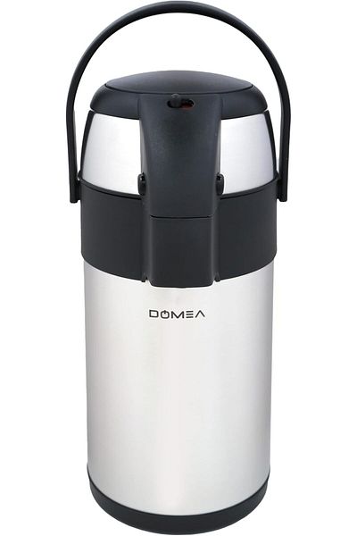 DOMEA Airpot Flask, 3 L, Insulated Hot And Cold Beverage Dispenser, 12 Hours Heat Retention, Pump Ac