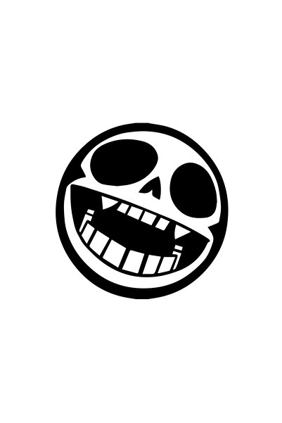 Reysa Tasarım ملصق هيكل عظمي دائري مقاس 17 × 17 سم باللون الأسود