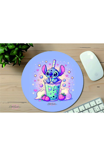 ETİKETİM Sevimli Stitch Temalı Mouse Pad Kare Mouse pad, Ofis Mause pad, Kaym...