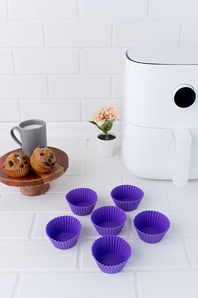 Mutfak Köşesi 6 Pieces Non-Stick Silicone Muffin Cake Mold - All Air Fryers and Airfryer Compatible