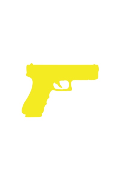Reysa Tasarım Glock Car Sticker 17X17 cm Yellow