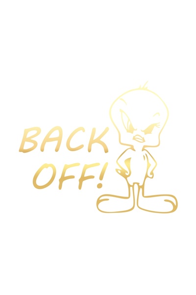 Reysa Tasarım ملصق سيارة باك أوف تويتي مقاس 17x17 سم ذهبي