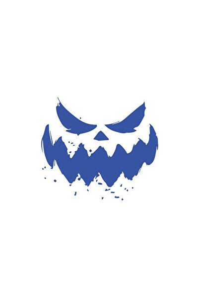 Reysa Tasarım Scary Face Sticker 17X17 cm Blue