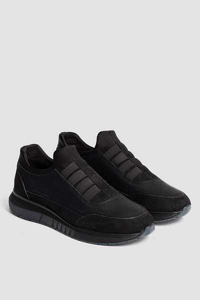 KİNGLE Black Color Orthopedic Sole Sports Daily Casual Men's Shoes 5345K