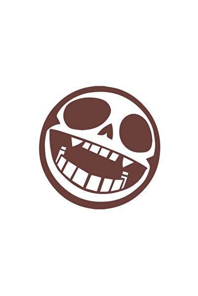 Reysa Tasarım ملصق هيكل عظمي دائري مقاس 17 × 17 سم بني