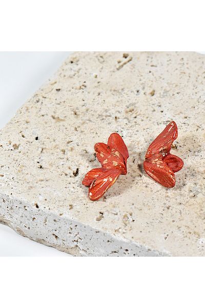 NARRU NARRU earrings, handmade, butterfly-shaped, copper and gold, Sierra 11