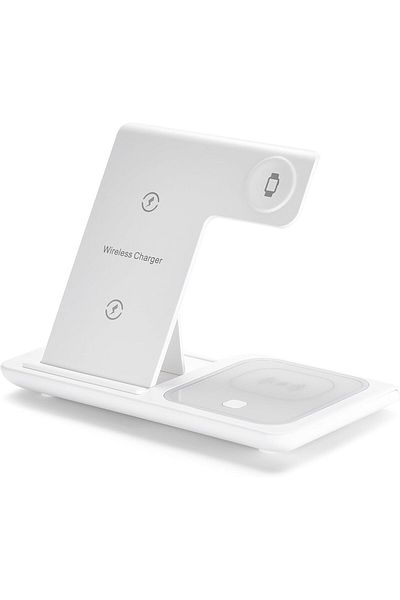 ReadeREST Încărcător wireless, stație de încărcare 3 în 1, încărcare pentru telefon, căști, ceas inteligent