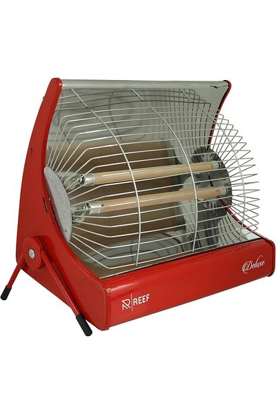 Reef Room Heater, Two Tubes Heating Element, Electric Portable Heater for Room, 1500W
