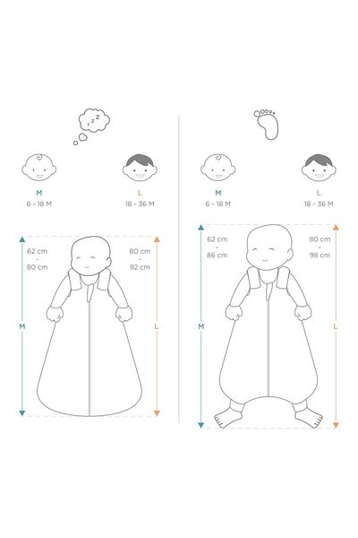 Ergobaby Sleeping bag 2 in 1, On The Move, Starry Mint, 6-18 MONTHS, 0.5TOG, Ergobaby