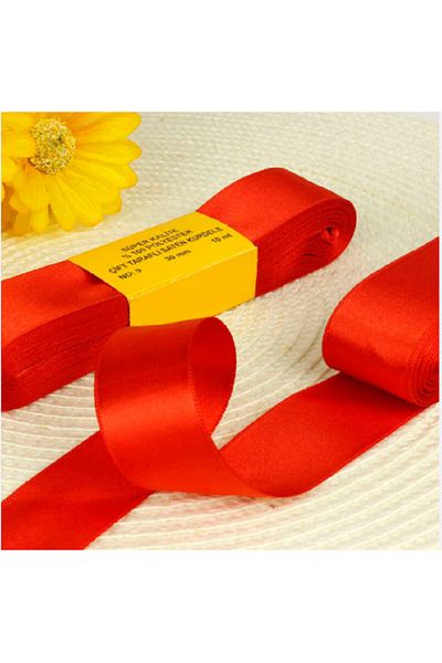 LAYLAEVENTS Red Satin Ribbon 2 cm -10 Mt X2 Pcs -Bundle, Dowry Decoration Ribbon