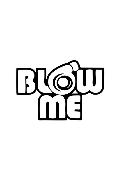 Reysa Tasarım ملصق سيارة بلو مي مقاس 17x17 سم باللون الأسود