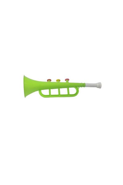 dalimag Trumpet toy, trumpet sound, green, 30 x 10 cm, Dalimag