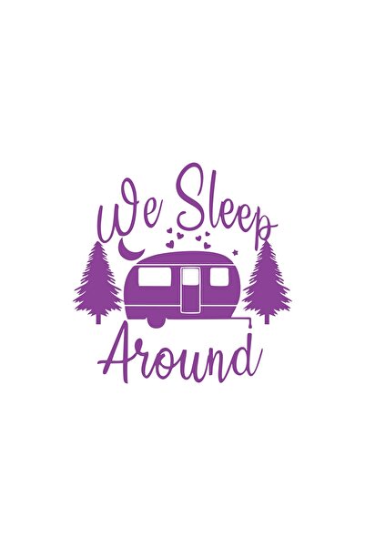 Reysa Tasarım We Sleep Around Sticker 17X17 cm Purple