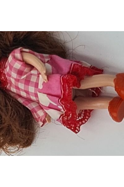 dalimag Plastic doll, dress, adjustable hair, shoes, 10 x 4 cm