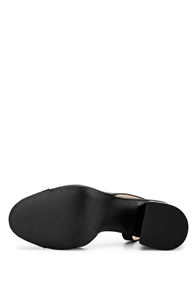 Tamer Tanca Kadın Hakiki Deri Siyah Rugan Topuklu Ayakkabı