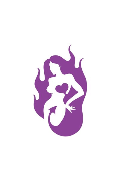 Reysa Tasarım Devil Woman Sticker 17X17 cm Purple