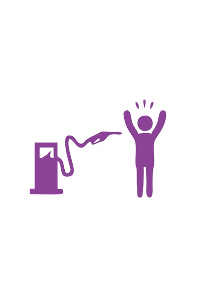 Reysa Tasarım ملصق مضخة الإشعال مقاس 17 × 17 سم باللون الأرجواني