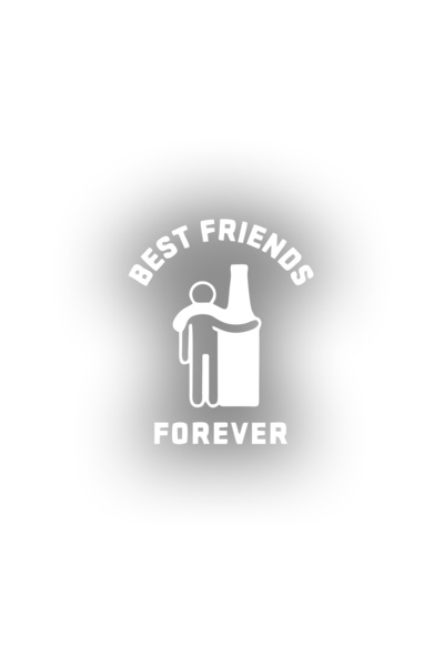 Reysa Tasarım Best Friend Forever Sticker 17X17 cm White