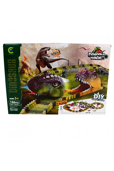 dalimag Jucarie Dinozaur Pista Model Camion, Diferite Forme, Pista, 1m