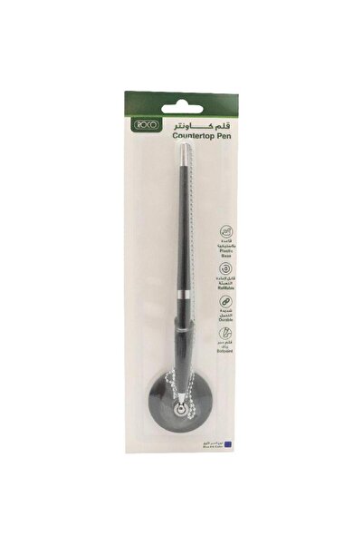 Roco Countertop Pen – Ballpoint, Blue Ink, Plastic Base