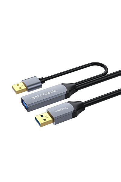 Veggieg Usb 3.0 Aktif Uzatma Kablosu Sinyal Güçlendiricili (REPEATER) Usb-a E...