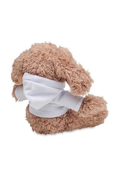 dalimag Plush Puppy with Hoodie, White, 10x11x12 cm