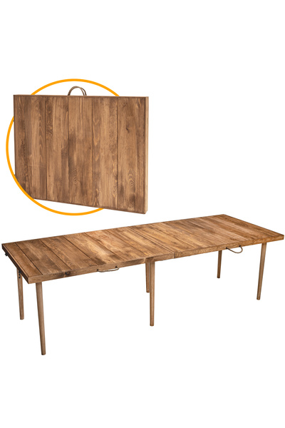 Industrial Living Piknik Masası - Katlanılabilir Bahçe-balkon Masası - Kamp M...
