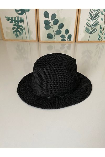 Petek Collection Straw Fedora Unisex Panama Hat 58 cm
