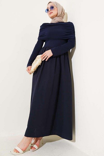 modasindoma Women's Shawl Detailed Dress