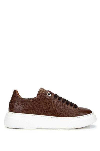Tamer Tanca Women's Genuine Leather Tan Sneakers & Sports Shoes