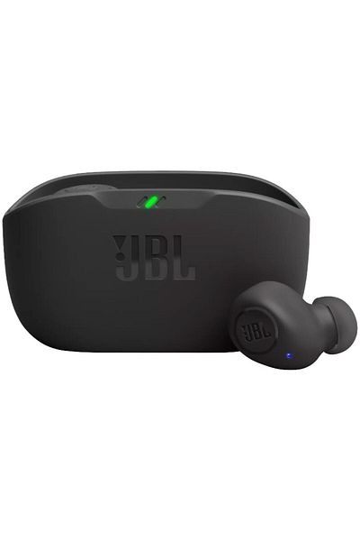 JBL JBL Vibe Buds In-Ear Headphones, True Wireless, Bluetooth, Deep Bass, Charging Case, Black