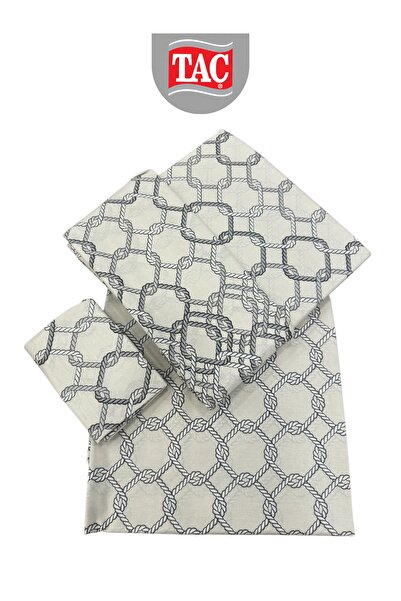 Taç Galen Gray Ranforce Double Duvet Cover Set 200X220 cm