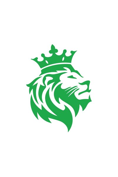 Reysa Tasarım King Crowned Lion Sticker 17X17 cm Green