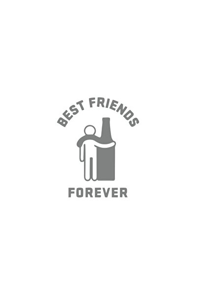 Reysa Tasarım Best Friend Forever Sticker 17X17 cm Gray