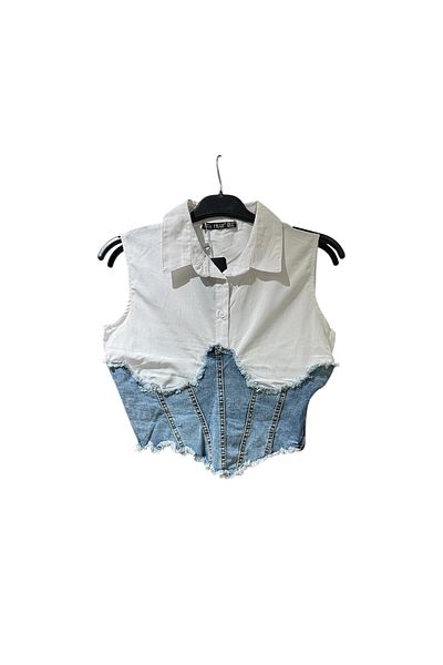 Hasenna 5230 Zero Sleeve Denim Shirt