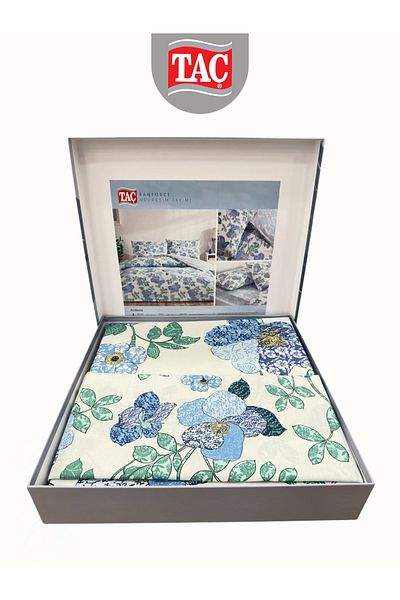 Taç ARDENA BLUE Ranforce Set cuvertură dublă 200x220 cm