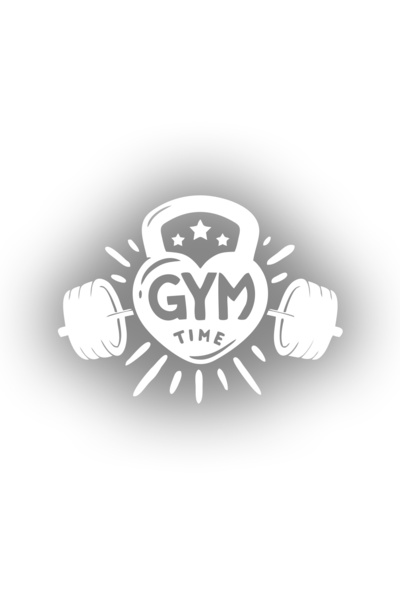 Reysa Tasarım ملصق جيم تايمز مقاس 17×17 سم باللون الأبيض
