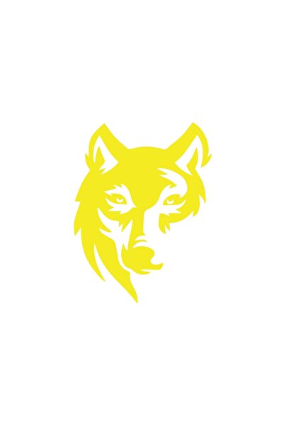 Reysa Tasarım ملصق الذئب 17x17 سم أصفر