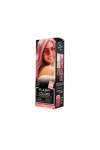 Neva Flashy Colors Rose Gold, Semi-permanent hair color, rose gold, 100% vegan, Neva, 100 ml