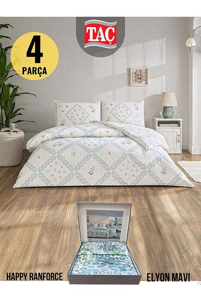 Taç ELYON BLUE Ranforce Set cuvertură dublă 200x220 cm