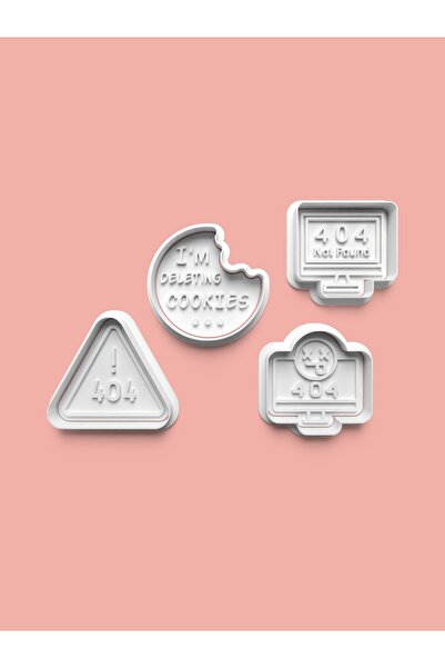 AKTASTORE 404 لم يتم العثور على قالب كوكيز وقالب عجينة السكر مجموعة من 4 قطع