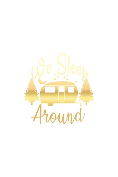 Reysa Tasarım We Sleep Around Sticker 17X17 cm Gold