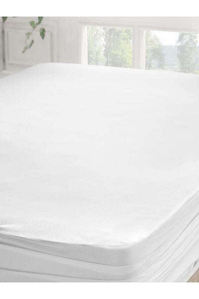 cheap's home Micro Fitted Full Edge Liquid Proof Mattress Protector Children'S, Single, Double White Mattress Protector Sheet
