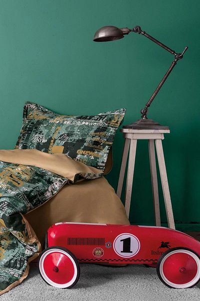 İssimo Home طقم غطاء لحاف مفرد من القطن والساتان الرقمي من Issimo Home Rocky 210 TC (83 خيط)
