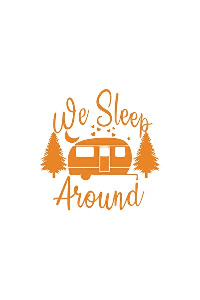 Reysa Tasarım We Sleep Around Sticker 17X17 cm Orange