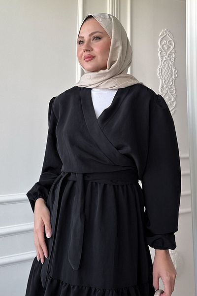 InStyle Modal Cupra Bolero Skirt Black Suit