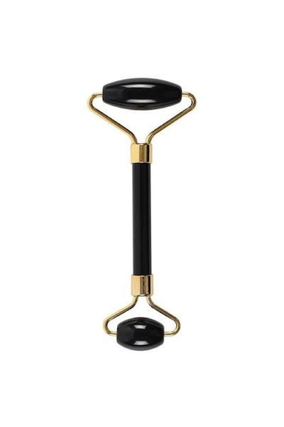 HOZRO Roller HOZRO, din Jad, Negru, pentru Fata – Masaj Facial Antirid, Revitalizare si Relaxare